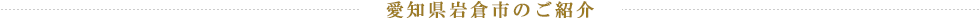 愛知県岩倉市のご紹介