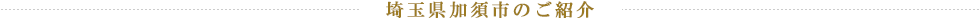 埼玉県加須市のご紹介