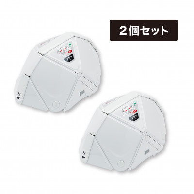 折りたたみ防災ヘルメット TSC-10N 大人用 フラットメット2 ホワイト 収納袋付　2個セット［宮城県白石市］ イメージ