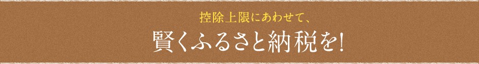 控除上限にあわせて、賢くふるさと納税を！