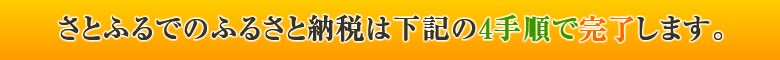 さとふるでのふるさと納税は下記の4手順で完了します。
