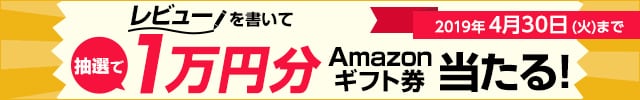 お礼品レビューを書いてAmazonギフト券 1万円分が当たる！