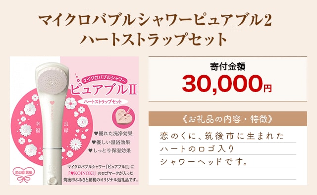 「マイクロバブルシャワーピュアブル2 ハートストラップセット」