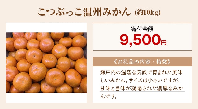「こつぶっこ温州みかん」(約10kg)