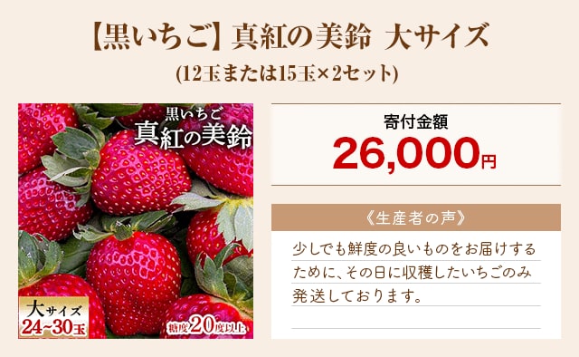 「【黒いちご】真紅の美鈴 大サイズ」(12玉または15玉×2セット)