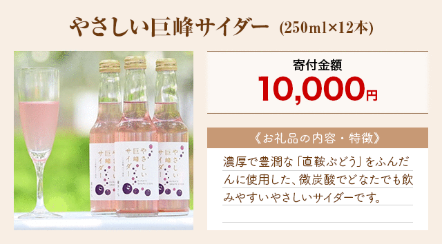 「やさしい巨峰サイダー」(250ml×12本)