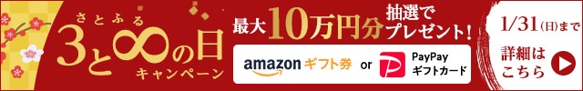 ◎さとふるの日キャンペーン◎キャンペーン対象日に寄付をした方の中から、抽選で合計905名様にAmazonギフト券またはPayPayギフトカード《10万円分または5,000円分》をプレゼント