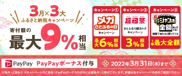 3月×3大ふるさと納税キャンペーン