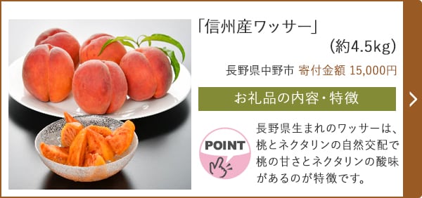 「信州産ワッサー」(4.5kg)/長野県中野市（寄付金額 15,000円）