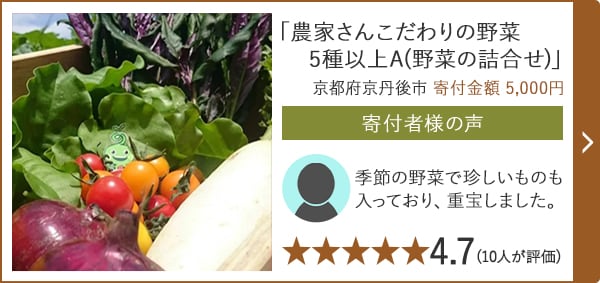 【★４．７(１０人が評価)】「農家さんこだわりの野菜5種以上A(野菜の詰合せ)」/京都府京丹後市（寄付金額 5,000円）