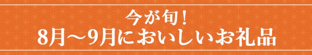 今が旬！《8月～9月においしいお礼品》
