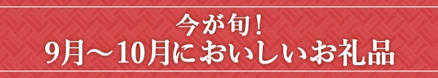 今が旬！《9月〜10月においしいお礼品》