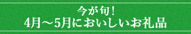 今が旬！《４月～５月においしいお礼品》