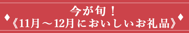 今が旬！《１１月～１２月においしいお礼品》