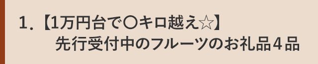 １．【1万円台で〇キロ越え☆】4kg以上届くお礼品４品