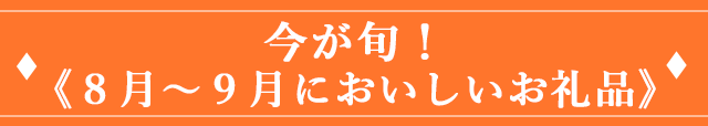 今が旬！《8月~9月においしいお礼品》