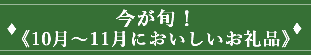 今が旬！《10月〜11月においしいお礼品》