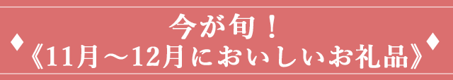 今が旬！《11月〜12月においしいお礼品》