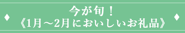 今が旬！《1月〜2月においしいお礼品》