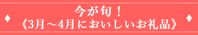 今が旬！《3月～4月においしいお礼品》