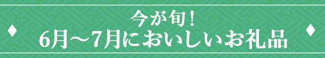 今が旬！《6月～7月においしいお礼品》
