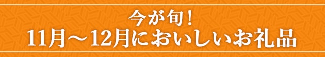 今が旬！《11月〜12月においしいお礼品》
