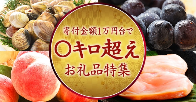 寄付金額1万円台で〇キロ越えお礼品特集