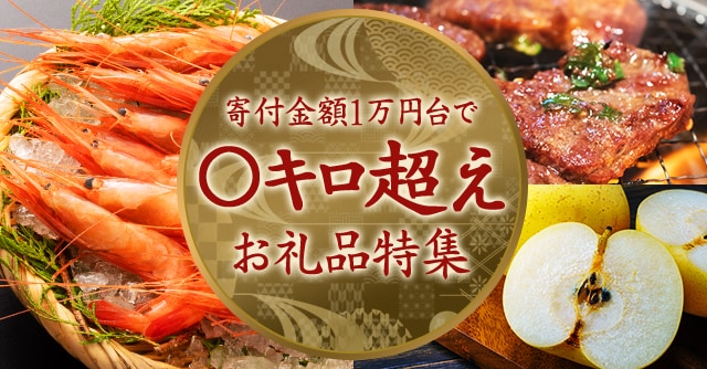 寄付金額1万円台で〇キロ越えお礼品特集