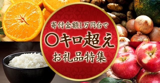 寄付金額1万円台で〇キロ越えお礼品特集
