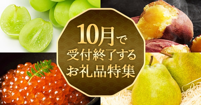 10月で受付終了するお礼品特集