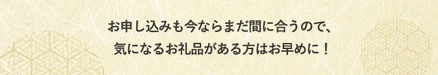 お申し込みも今ならまだ間に合うので、気になるお礼品がある方はお早めに！