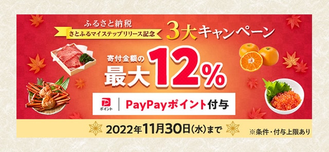 さとふるマイステップリリース記念３大キャンペーン