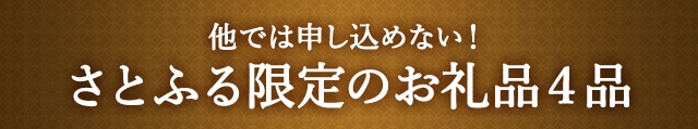他では申し込めない！さとふる限定のお礼品４品