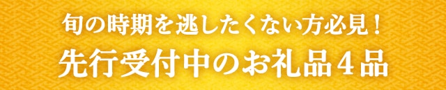 《旬の時期を逃したくない方必見！》先行受付中のお礼品４品