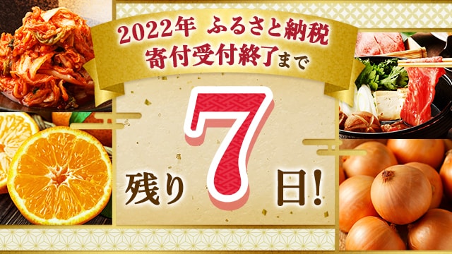 2022年ふるさと納税寄付受付終了まで残り７日！