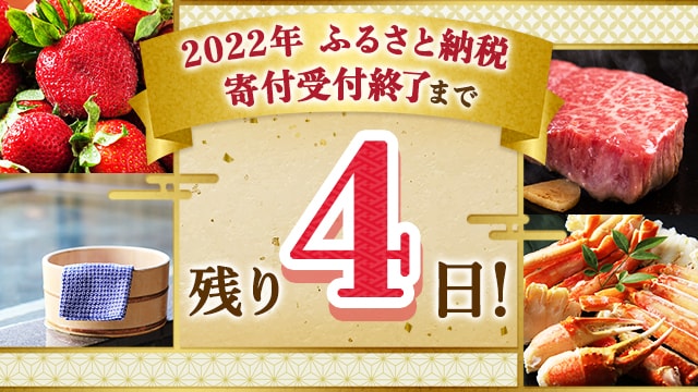 2022年ふるさと納税寄付受付終了まで残り4日！