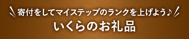 ＼寄付をしてマイステップのランクを上げよう♪／いくらのお礼品
