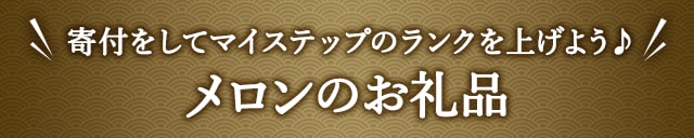＼寄付をしてマイステップのランクを上げよう♪／メロンのお礼品