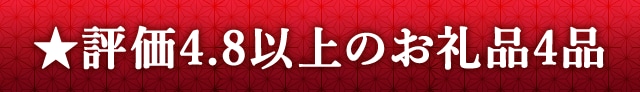 ★評価４．８以上のお礼品４品
