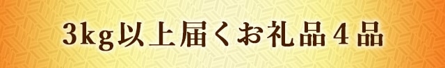 《3kg以上届く！》寄付金額1万円台でキロ超えのお礼品特集