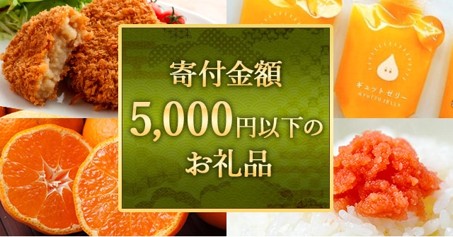 寄付金額が5,000円以下のお礼品
