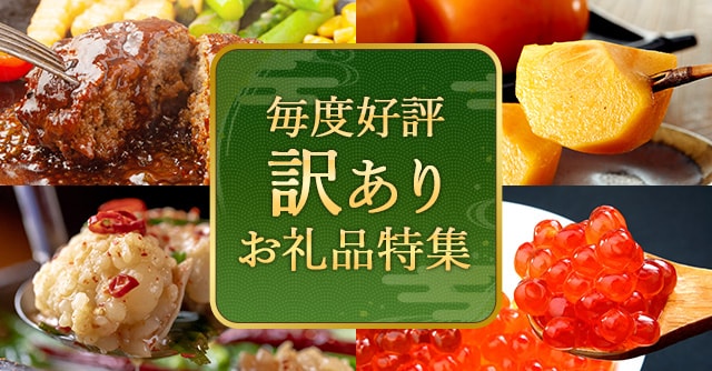 今回は、毎度好評の訳ありお礼品特集です。