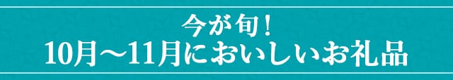 今が旬！《１０月～１１月においしいお礼品》