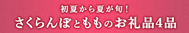 《初夏から夏が旬！》さくらんぼともものお礼品４品