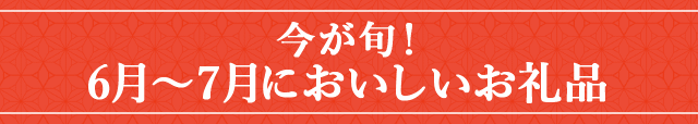 今が旬！《６月～７月においしいお礼品》