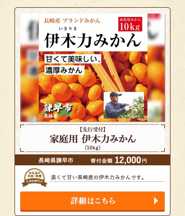 ★「【先行受付】家庭用 伊木力みかん」(10kg)/長崎県諫早市