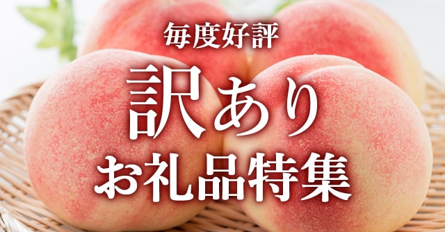今回は、毎度好評の訳ありお礼品特集です。