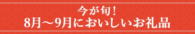 今が旬！《８月～９月においしいお礼品》