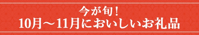 今が旬！《10月～11月においしいお礼品》