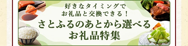 ☆ 好きなタイミングでお礼品と交換できる！さとふるのあとから選べるお礼品特集☆
